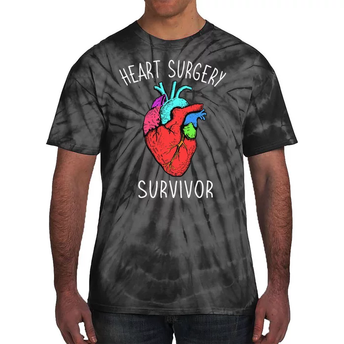 Bypass Open Heart Surgery Coronary Diseases Survivor Warrior Tie-Dye T-Shirt