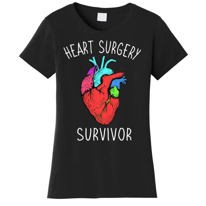 Bypass Open Heart Surgery Coronary Diseases Survivor Warrior Women's T-Shirt