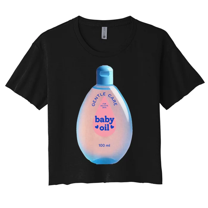 Baby Oil Halloween Costume Women's Crop Top Tee