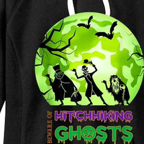 Beware Of Hitchhiking Ghosts Halloween Bat Funny shirt Women's Fleece Hoodie