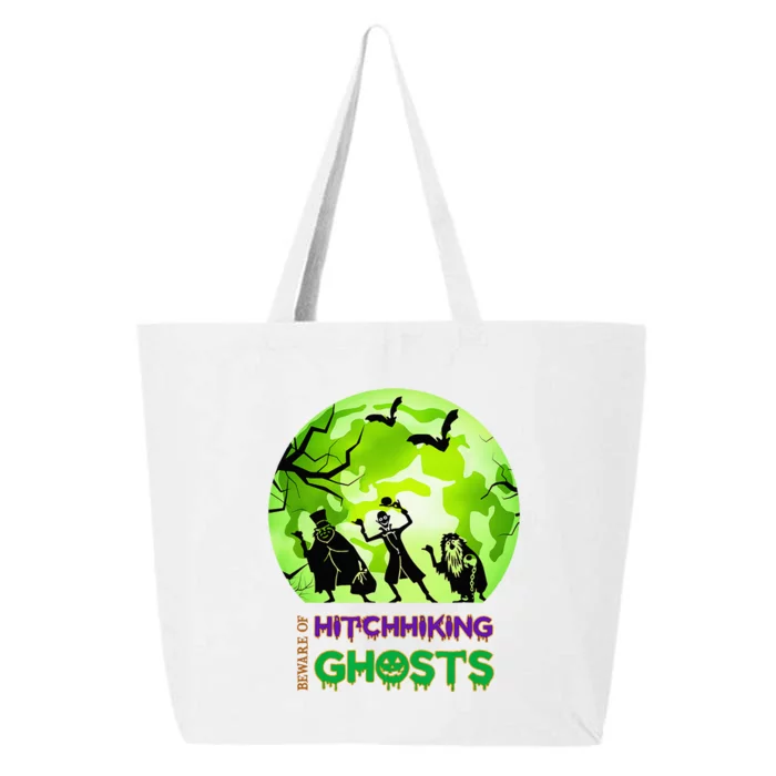 Beware Of Hitchhiking Ghosts Halloween Bat Funny 25L Jumbo Tote