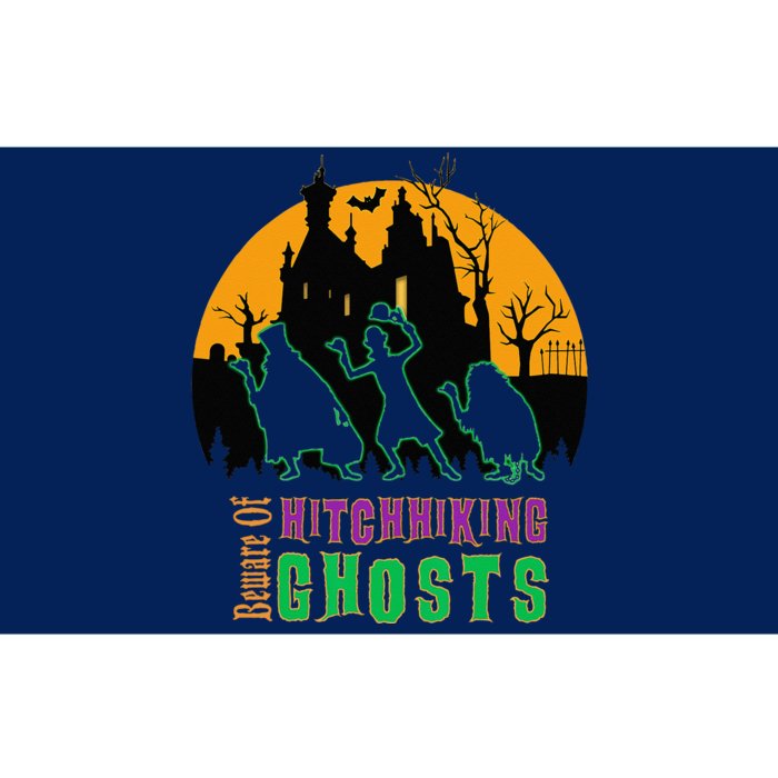 Beware Of Hitchhiking Ghosts Halloween Bumper Sticker