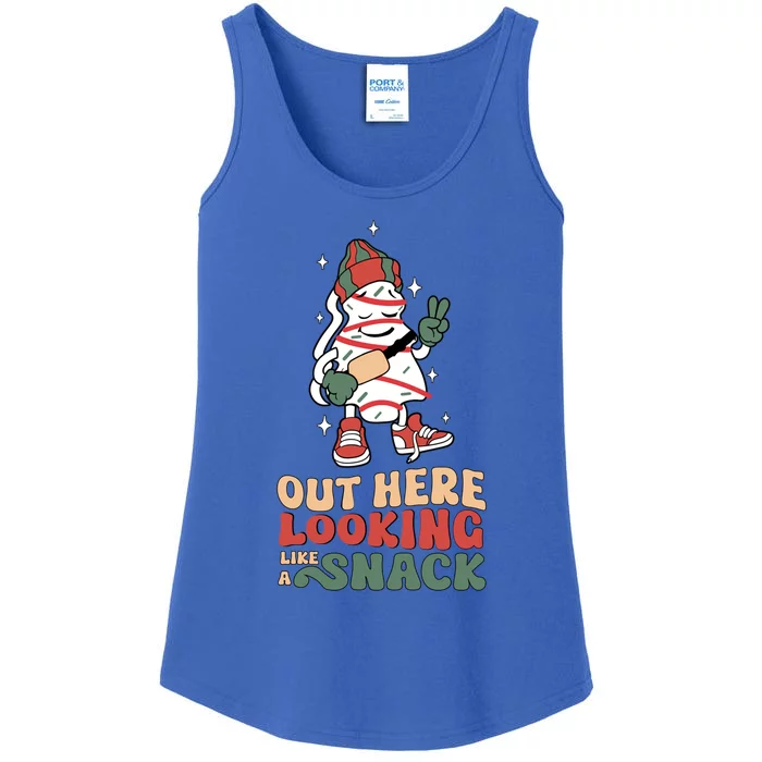 Boojee Out Here Lookin Like Snack Groovy Christmas Tree Cake Gift Ladies Essential Tank