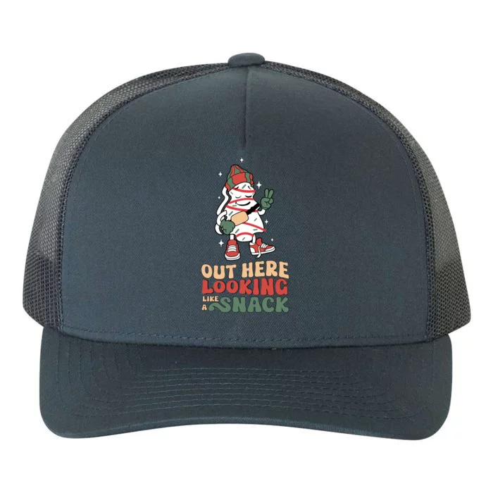 Boojee Out Here Lookin Like Snack Groovy Christmas Tree Cake Gift Yupoong Adult 5-Panel Trucker Hat