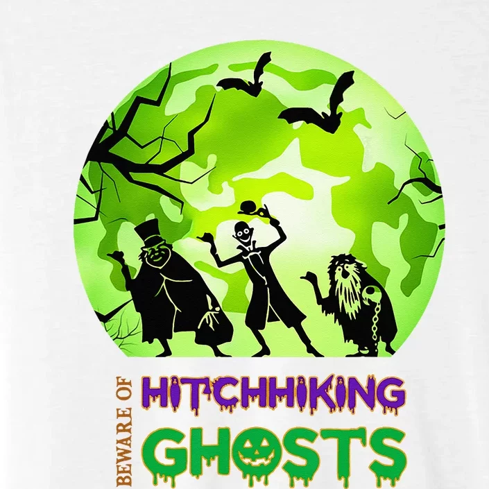 Beware Of Hitchhiking Ghosts Halloween Bat Funny ChromaSoft Performance T-Shirt