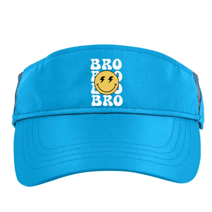 Bro One Happy Dude Birthday Theme Family Matching Adult Drive Performance Visor