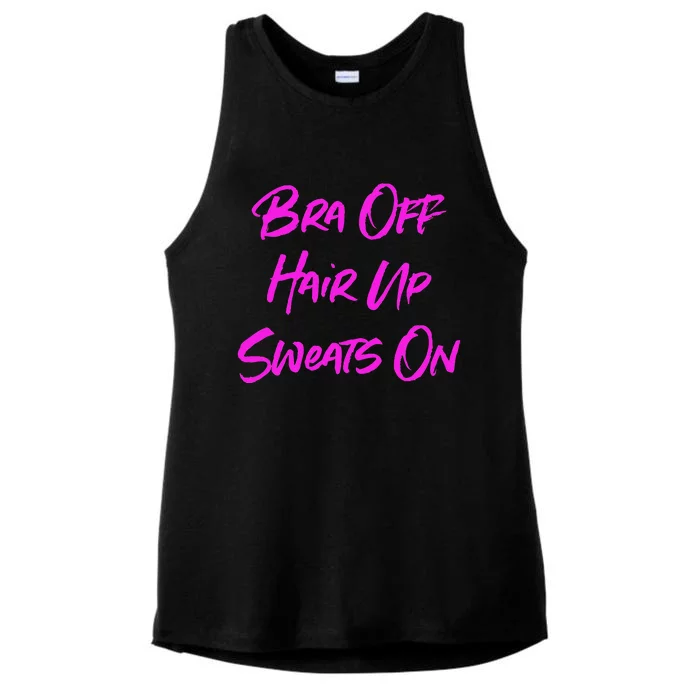 Bra Off Hair Up Sweats On Ladies Tri-Blend Wicking Tank