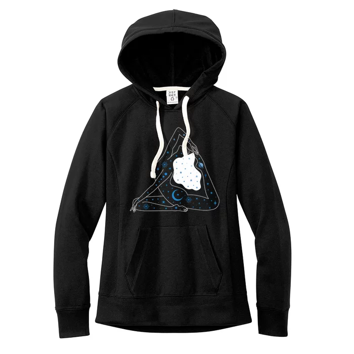 Boho Celestial Bodies Yoga Girl Women's Fleece Hoodie