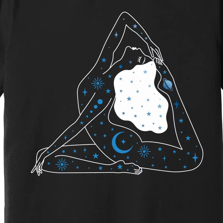 Boho Celestial Bodies Yoga Girl Premium T-Shirt