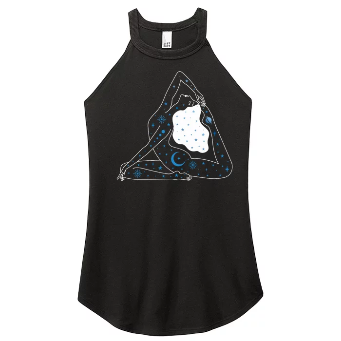 Boho Celestial Bodies Yoga Girl Women’s Perfect Tri Rocker Tank