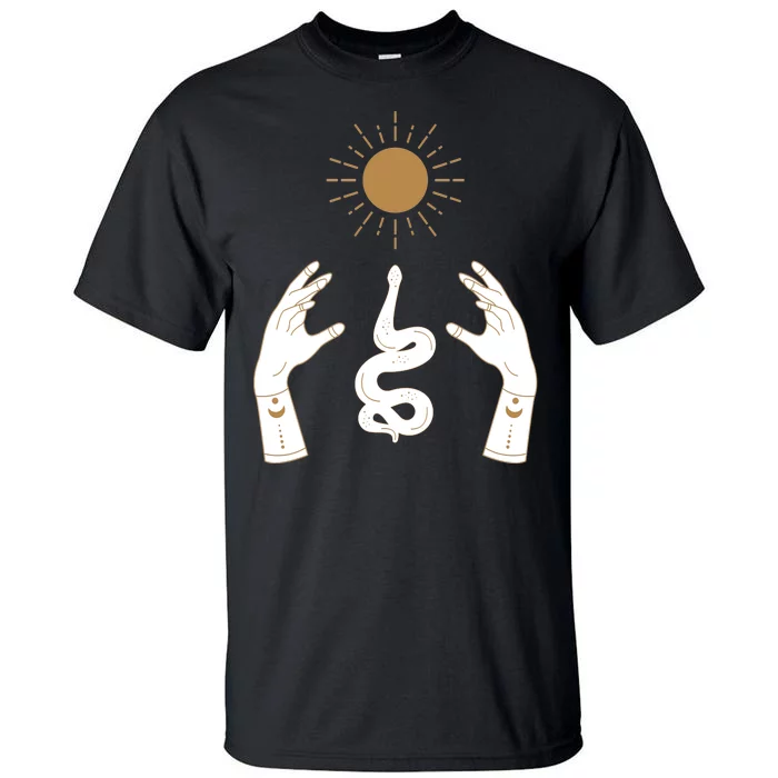 Boho Hands Reaching For The Sun Snake Tall T-Shirt