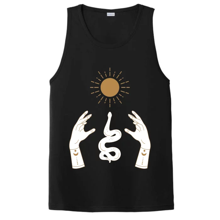 Boho Hands Reaching For The Sun Snake Performance Tank