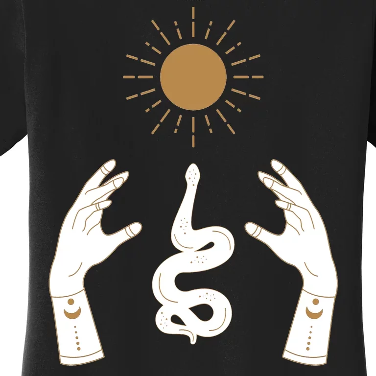 Boho Hands Reaching For The Sun Snake Women's T-Shirt