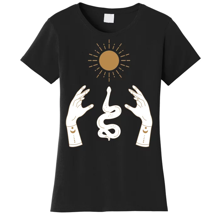 Boho Hands Reaching For The Sun Snake Women's T-Shirt