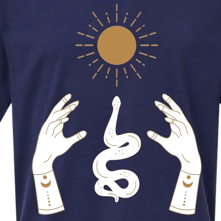 Boho Hands Reaching For The Sun Snake Sueded Cloud Jersey T-Shirt