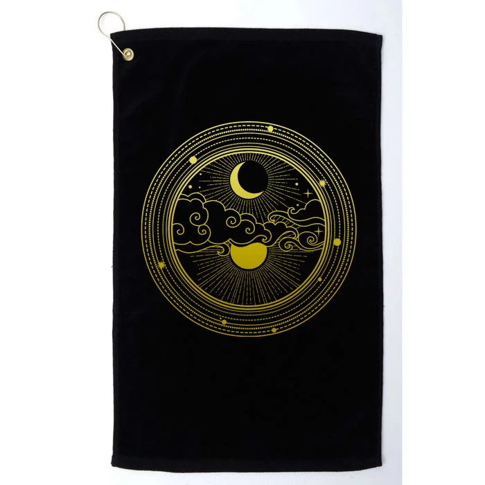 BoHo Moon and Sun Reflection Platinum Collection Golf Towel