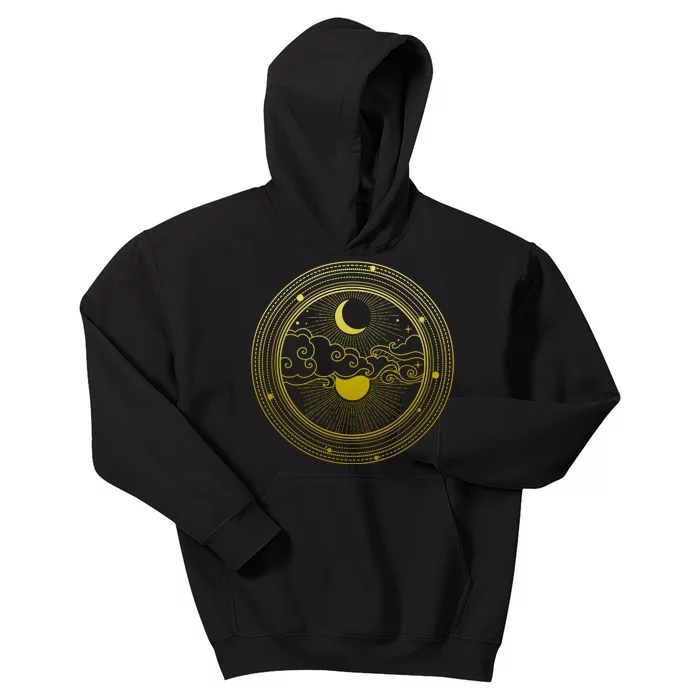 BoHo Moon and Sun Reflection Kids Hoodie