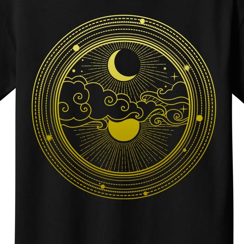 BoHo Moon and Sun Reflection Kids T-Shirt