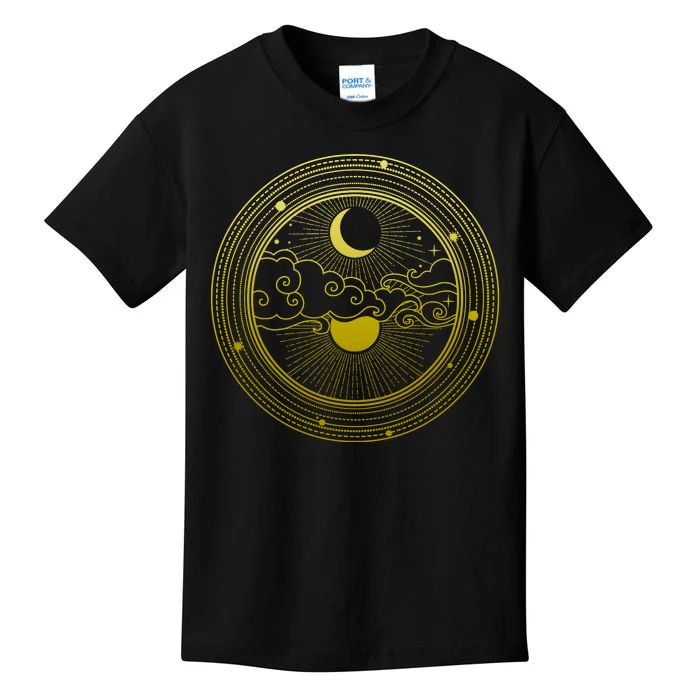 BoHo Moon and Sun Reflection Kids T-Shirt