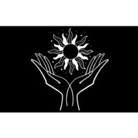 Boho Styled Hands Lifting Sun Spiritual Bumper Sticker