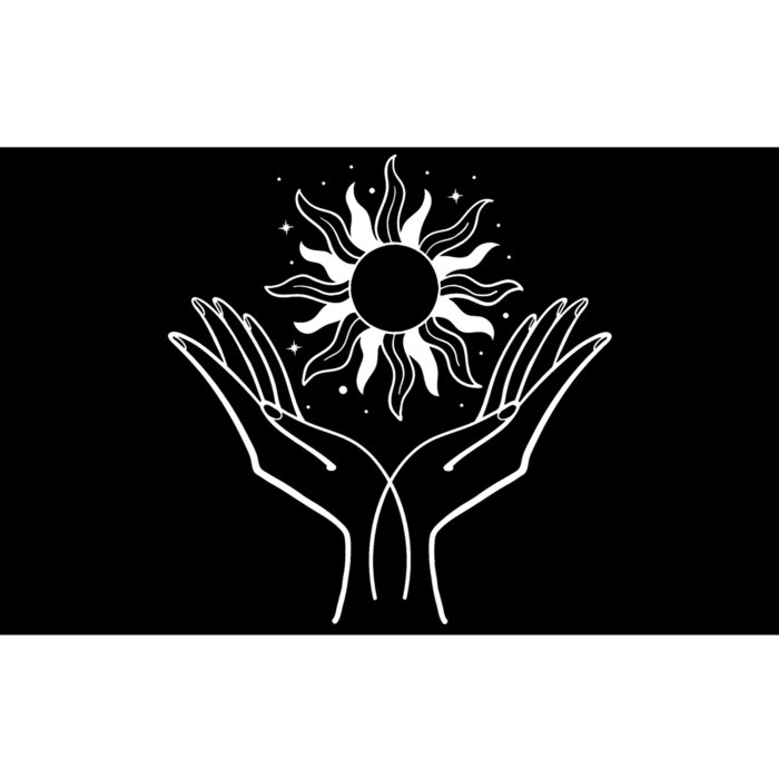 Boho Styled Hands Lifting Sun Spiritual Bumper Sticker