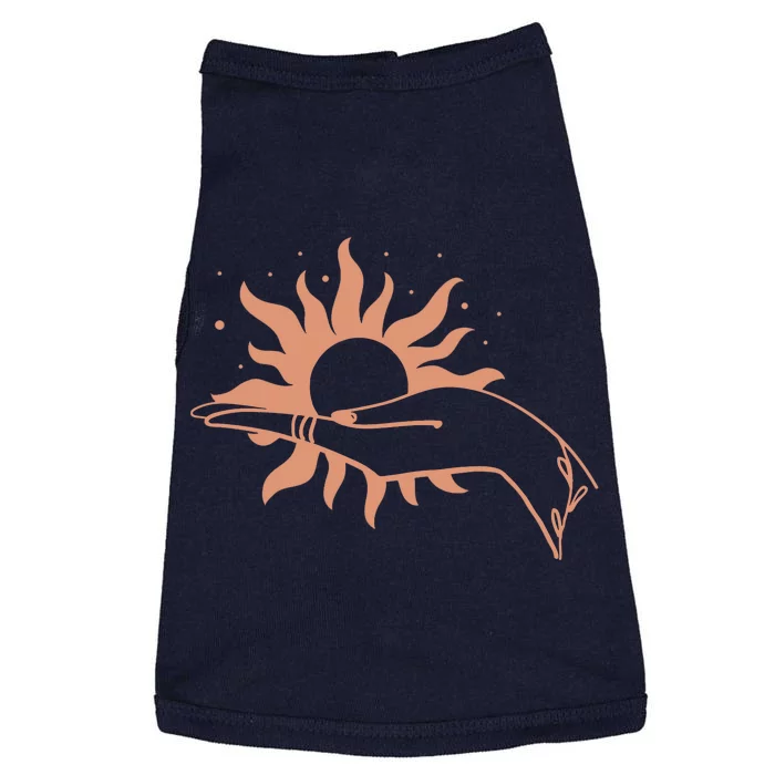 Boho Styled Open Palm Sun In Hand Doggie Tank