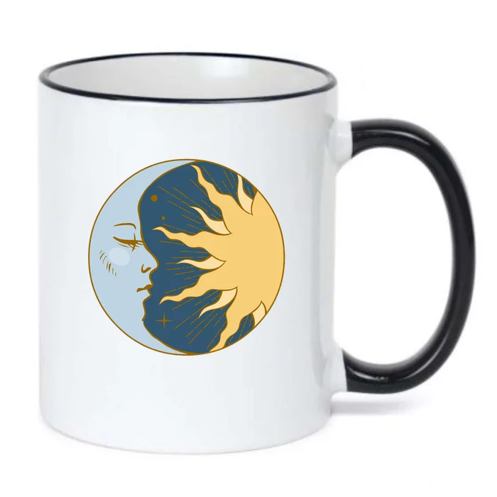 Boho Sun And Moon Black Color Changing Mug