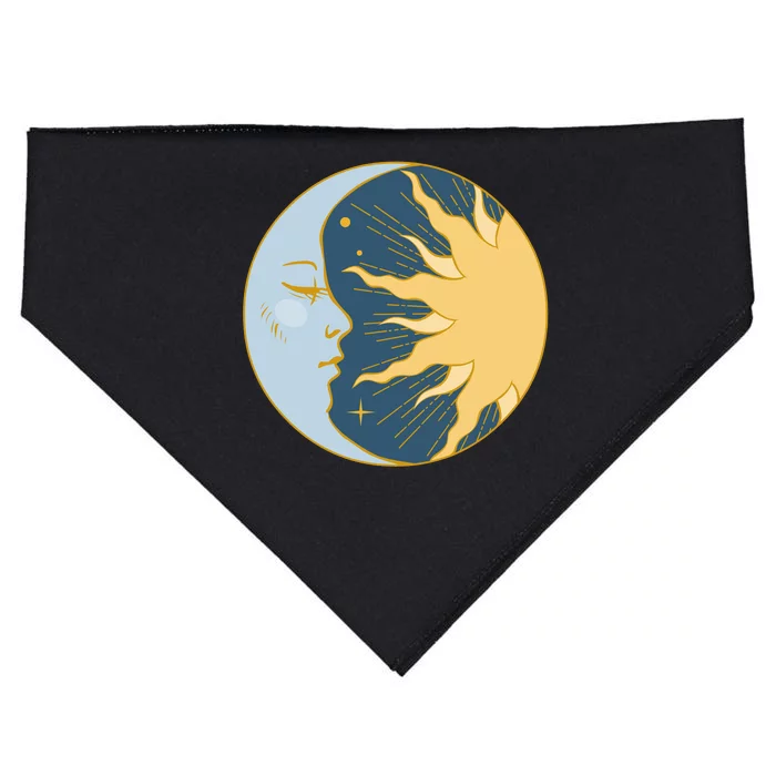 Boho Sun And Moon USA-Made Doggie Bandana