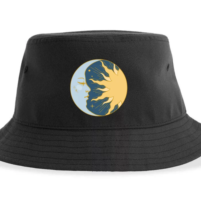 Boho Sun And Moon Sustainable Bucket Hat