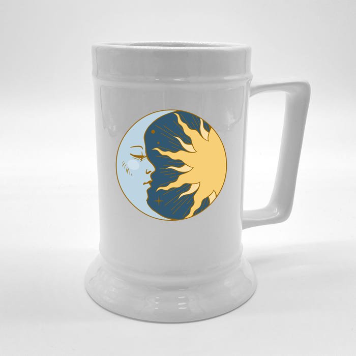 Boho Sun And Moon Front & Back Beer Stein