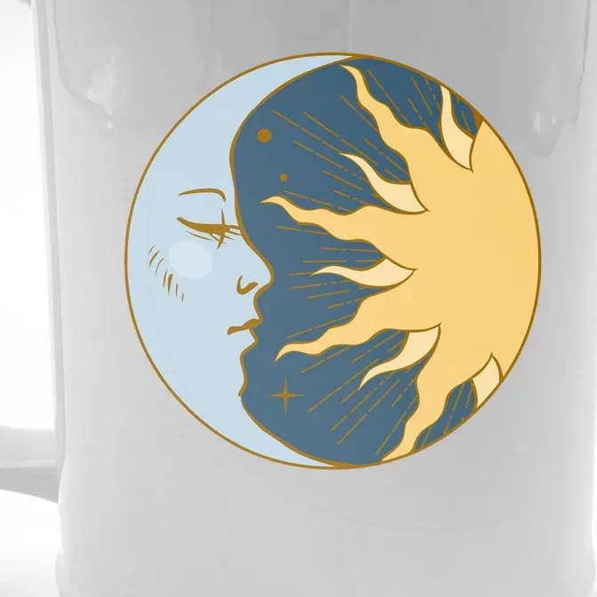 Boho Sun And Moon Front & Back Beer Stein