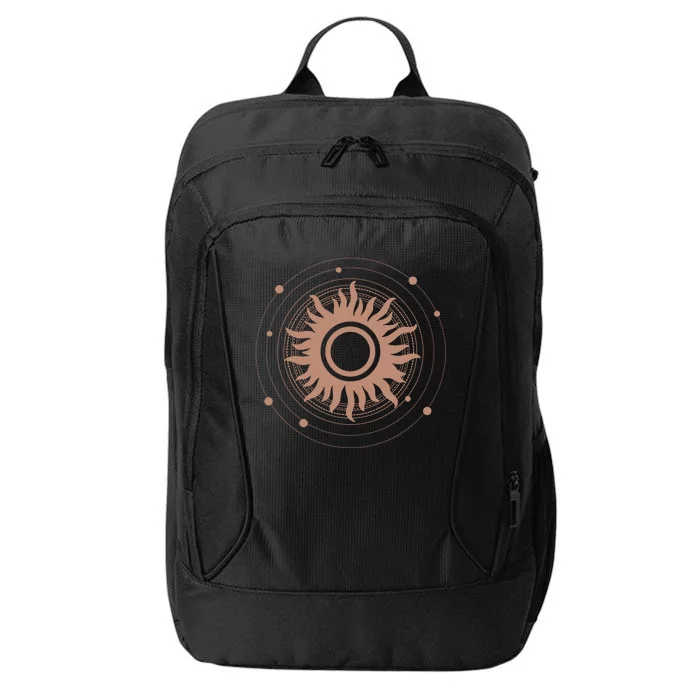 Boho Sun Illustration City Backpack