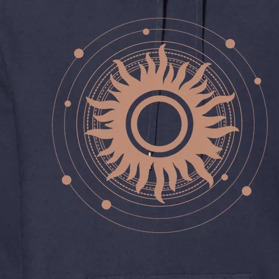 Boho Sun Illustration Premium Hoodie