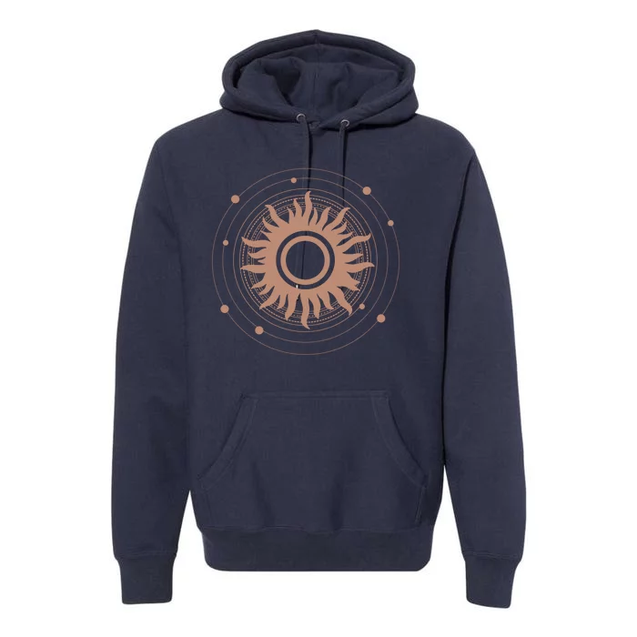 Boho Sun Illustration Premium Hoodie