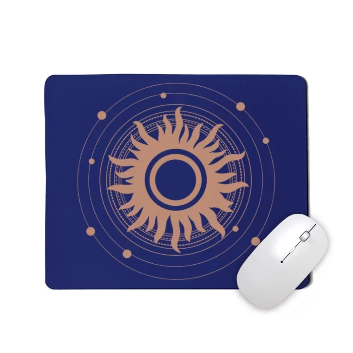 Boho Sun Illustration Mousepad