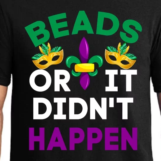 Beads Or It Didn't Happen Mardi Gras Pajama Set