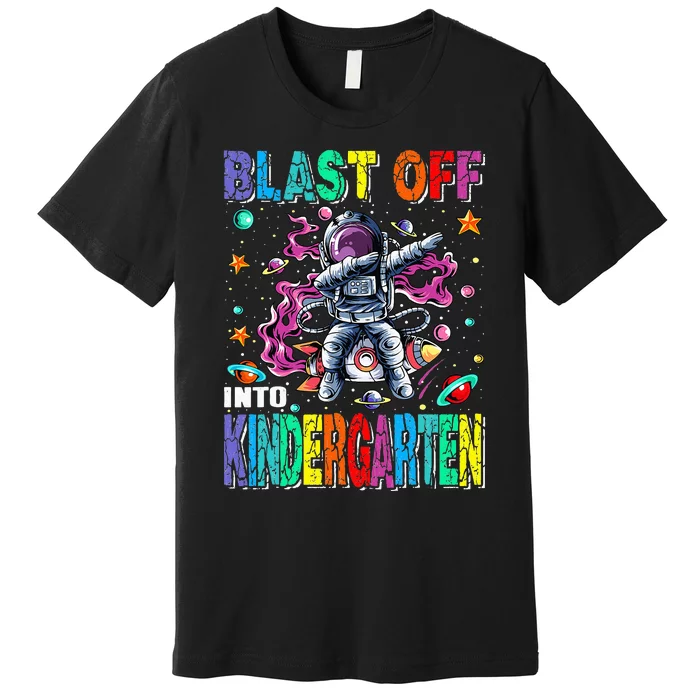 Blast Off Into Kindergarten Rocket Back To School Premium T-Shirt