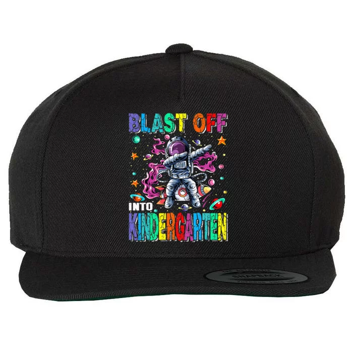 Blast Off Into Kindergarten Rocket Back To School Wool Snapback Cap