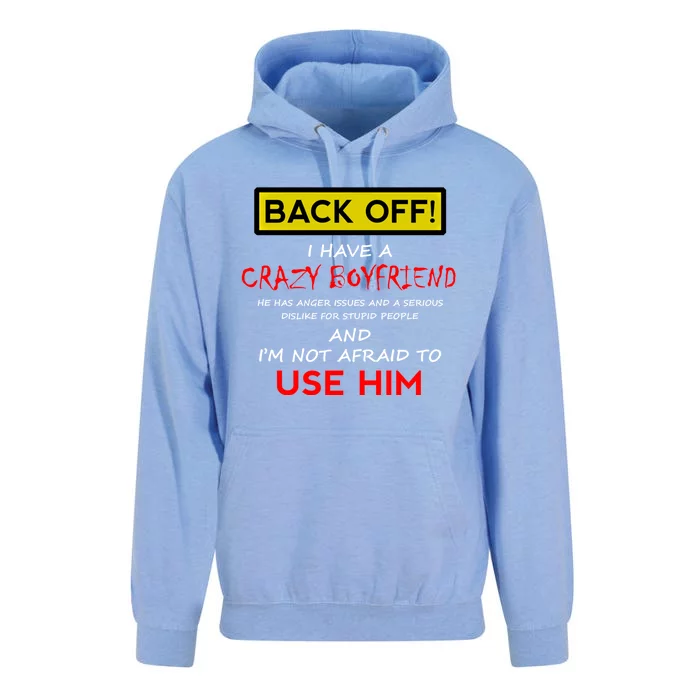 Back Off I Have A Crazy Friend Great Gift Friend Unisex Surf Hoodie