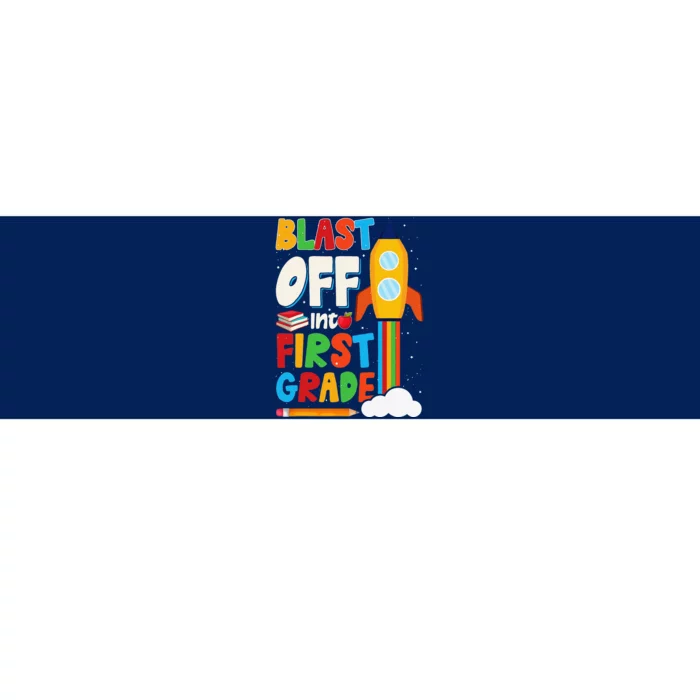 Blast Off Into 1st Grade First Day Of School Bumper Sticker