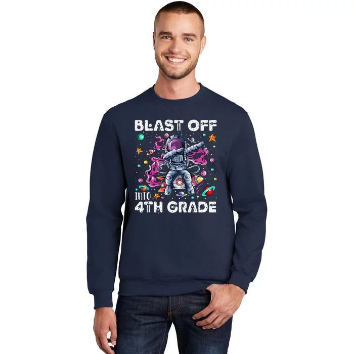 Blast Off Into 4th Grade First Day Of School Space Rocket Sweatshirt