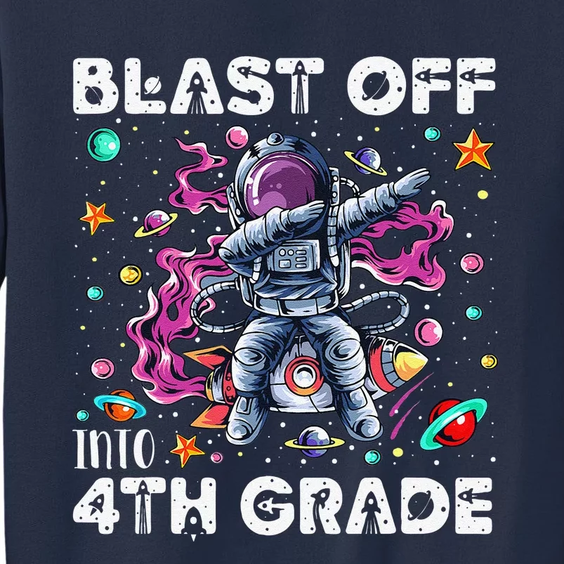 Blast Off Into 4th Grade First Day Of School Space Rocket Sweatshirt