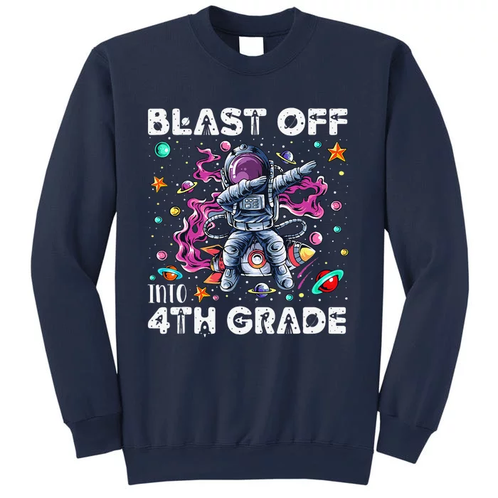 Blast Off Into 4th Grade First Day Of School Space Rocket Sweatshirt