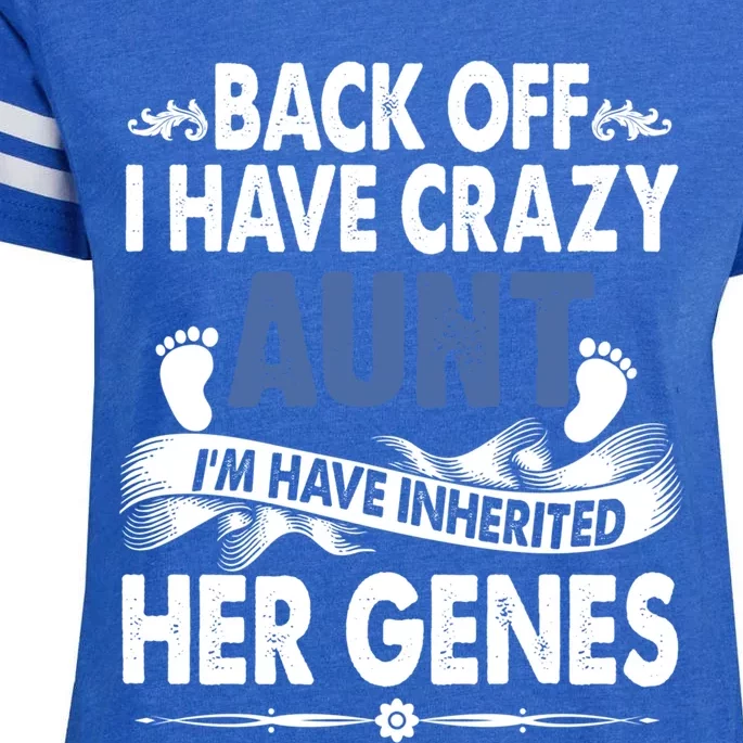 Back Off I Have A Crazy Aunt Niece Retro Aunt Gift Enza Ladies Jersey Football T-Shirt