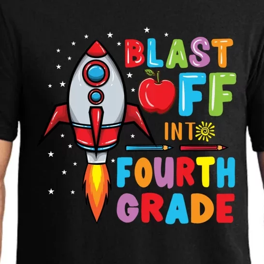 Blast Off Into 4Th Grade Gift Pajama Set