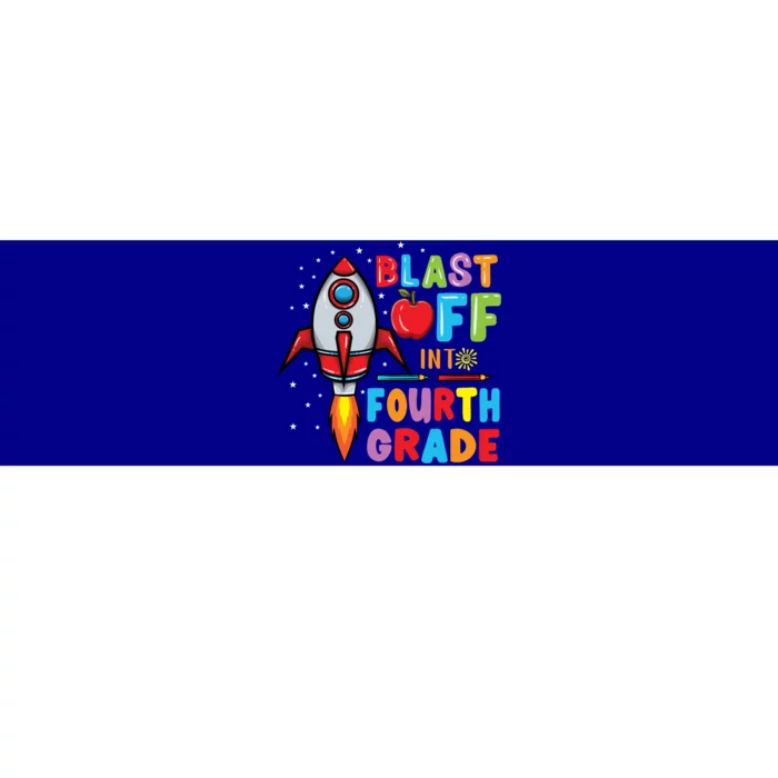 Blast Off Into 4Th Grade Gift Bumper Sticker