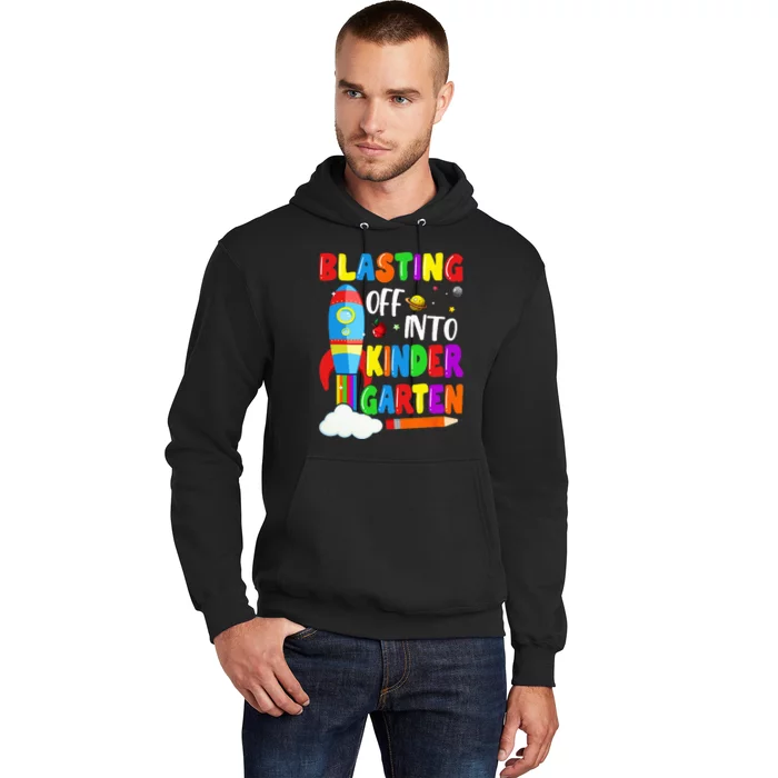 Blasting Off Into Kindergarten Funny Back To School Hoodie