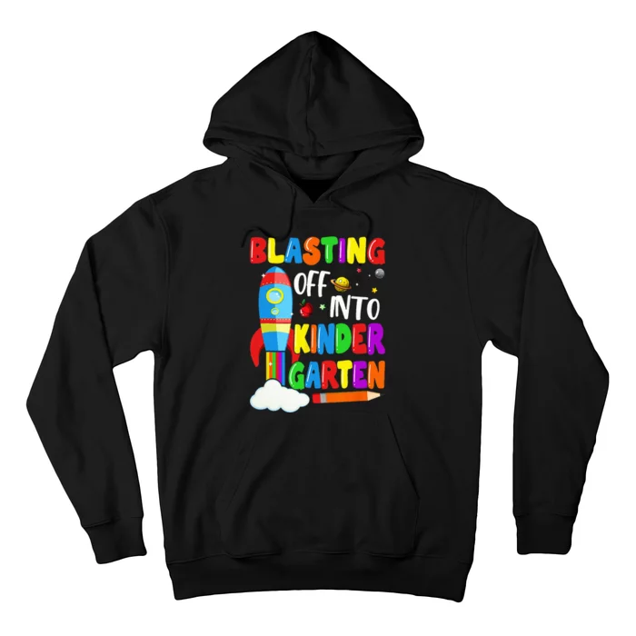 Blasting Off Into Kindergarten Funny Back To School Hoodie