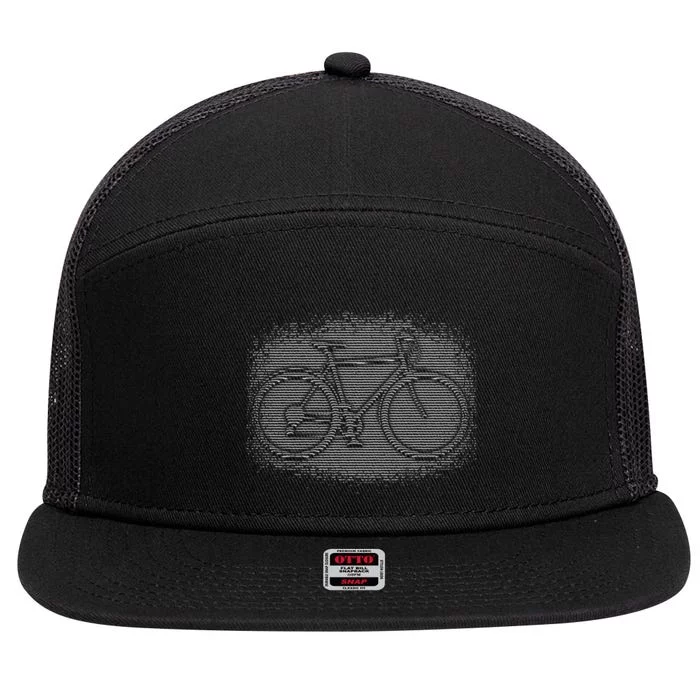 Bike Optical Illusion 7 Panel Mesh Trucker Snapback Hat