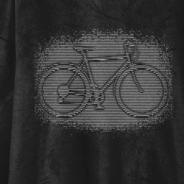 Bike Optical Illusion Hooded Wearable Blanket